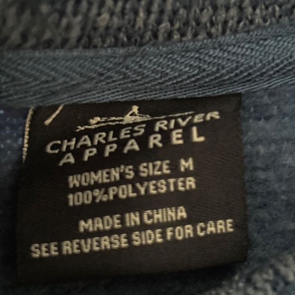 Columbia University NYC Charles River Women's Blue Heather Heathered Fleece Jack - Picture 2 of 9